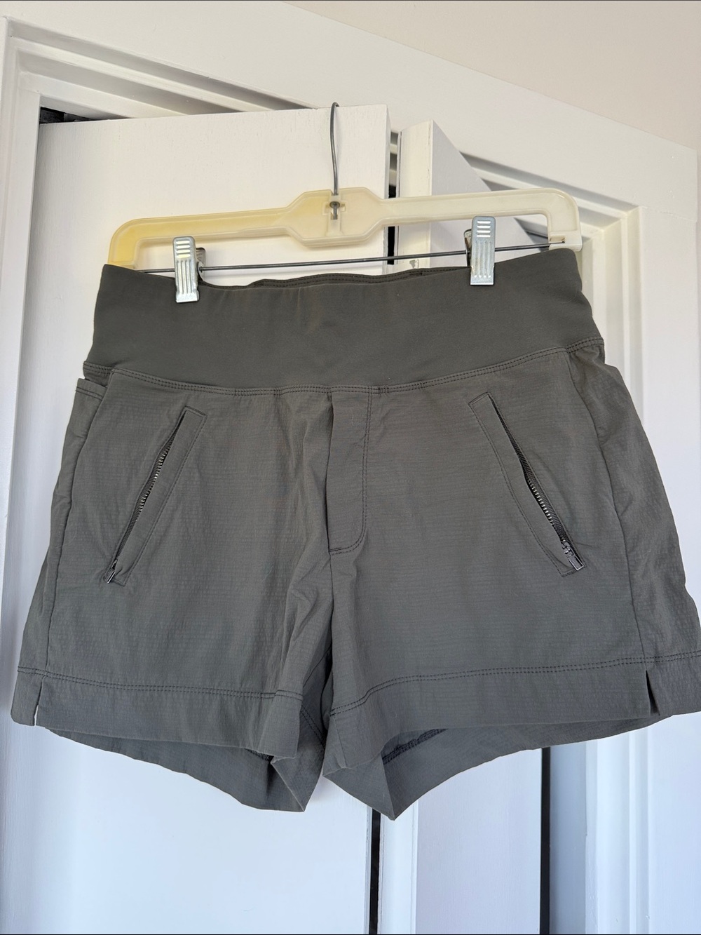 Athleta Olive Grey Performance Active Shorts